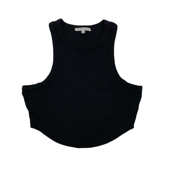 Love Tree Crop Top Large Black Stretch Tank Y2K Streetwear Festival - Picture 1 of 4